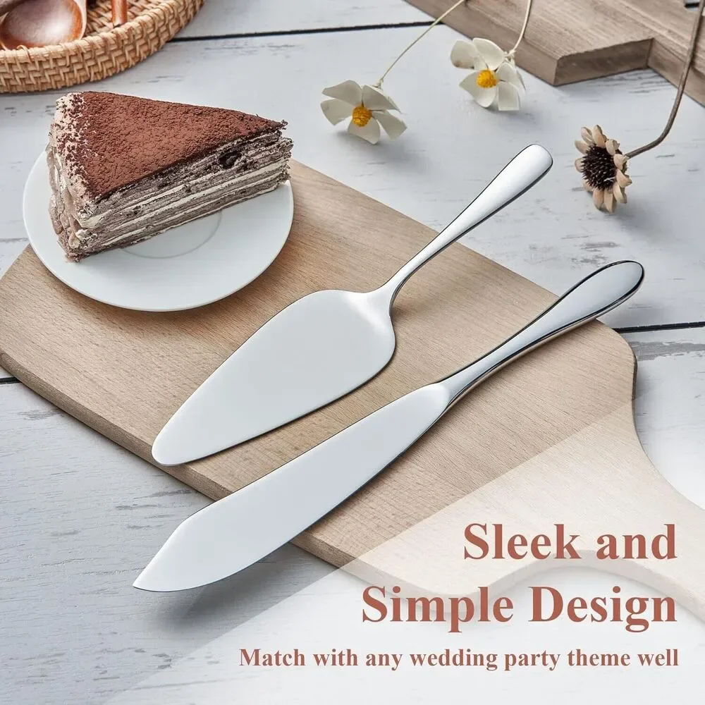 Cake Cutting Set for Wedding, Cake Knife and Server Set Classic Design Christmas